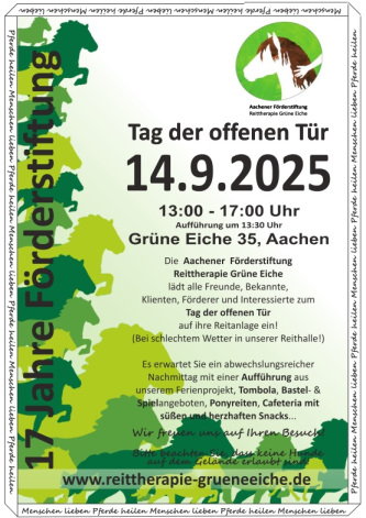 Tag der offenen Tür Reittherapie Aachen Stolberg Städteregion 2025