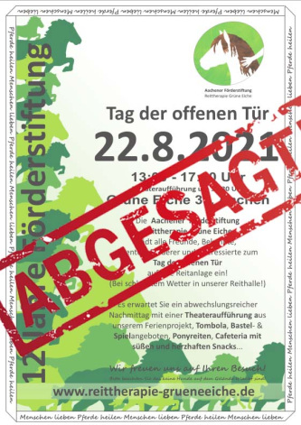 Tag der offenen Tür Reittherapie Grüne Eiche Aachen 2021 Stolberg Roetgen Monschau